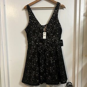 Express Black Lace Romper